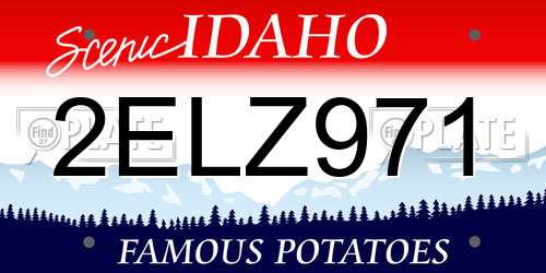 2ELZ971 Idaho License Plate