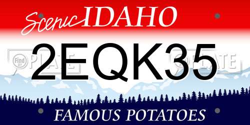 2EQK35 Idaho License Plate