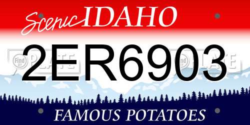 2ER6903 Idaho License Plate