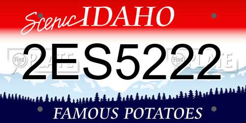 2ES5222 Idaho License Plate