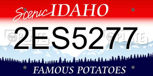 2ES5277 Idaho License Plate