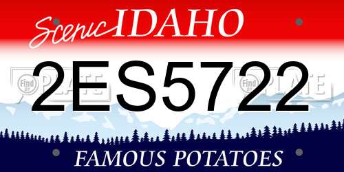 2ES5722 Idaho License Plate