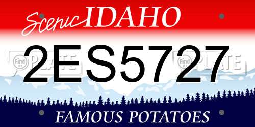2ES5727 Idaho License Plate