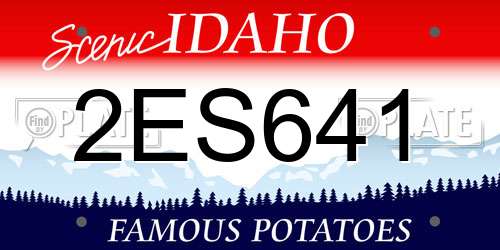 2ES641 Idaho License Plate