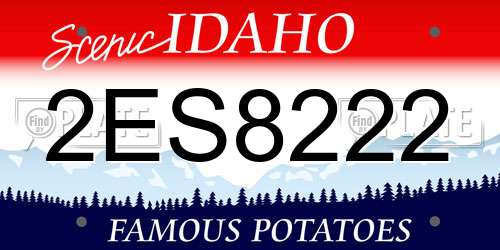 2ES8222 Idaho License Plate