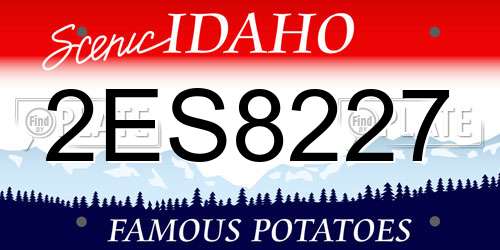 2ES8227 Idaho License Plate