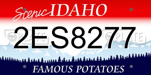2ES8277 Idaho License Plate