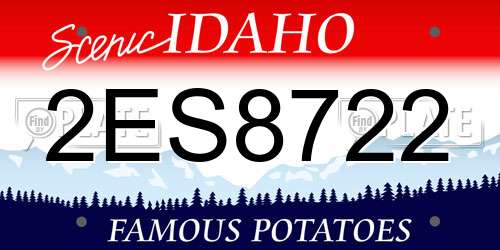 2ES8722 Idaho License Plate