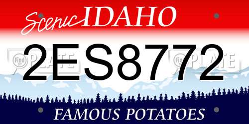 2ES8772 Idaho License Plate