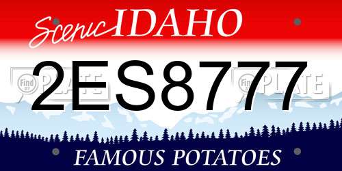 2ES8777 Idaho License Plate