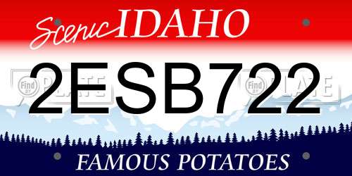 2ESB722 Idaho License Plate