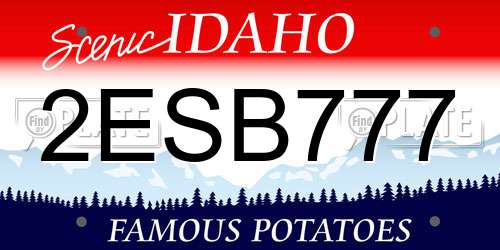 2ESB777 Idaho License Plate