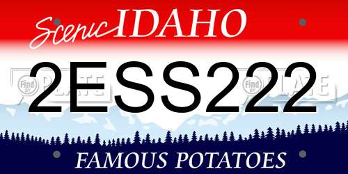 2ESS222 Idaho License Plate