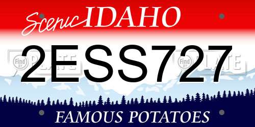 2ESS727 Idaho License Plate