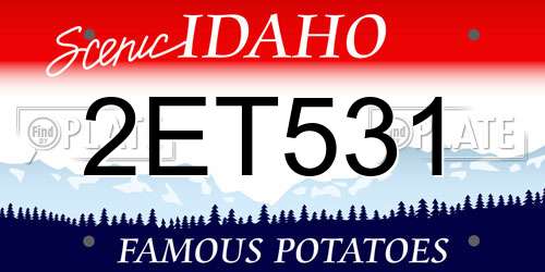 2ET531 Idaho License Plate
