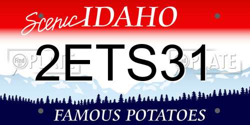 2ETS31 Idaho License Plate