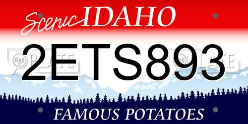 2ETS893 Idaho License Plate