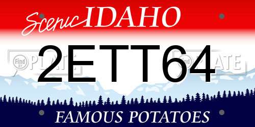 2ETT64 Idaho License Plate