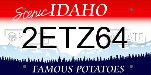 2ETZ64 Idaho License Plate