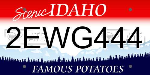 2EWG444 Idaho License Plate