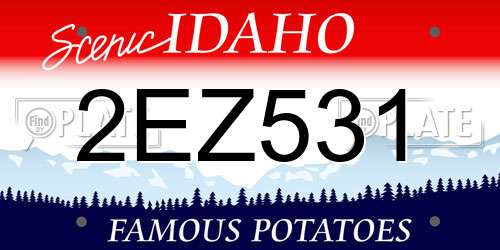 2EZ531 Idaho License Plate