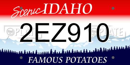 2EZ910 Idaho License Plate