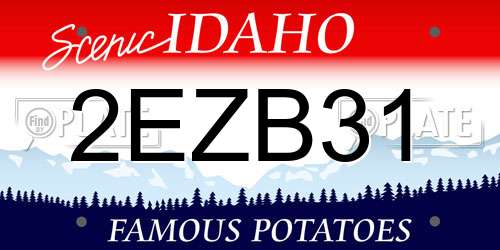 2EZB31 Idaho License Plate