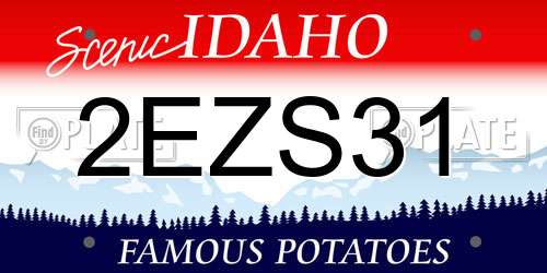 2EZS31 Idaho License Plate