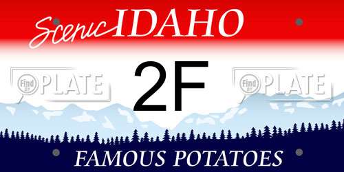 2F Idaho License Plate