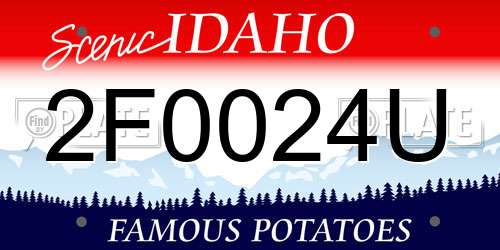 2F0024U Idaho License Plate
