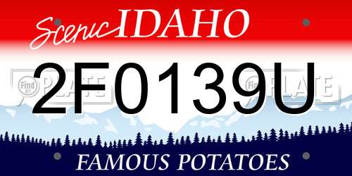 2F0139U Idaho License Plate