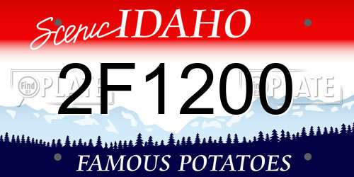 2F1200 Idaho License Plate
