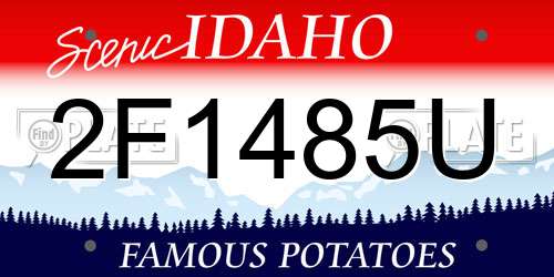 2F1485U Idaho License Plate