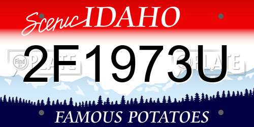 2F1973U Idaho License Plate