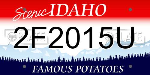 2F2015U Idaho License Plate