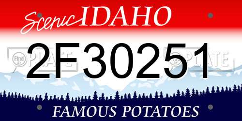 2F30251 Idaho License Plate