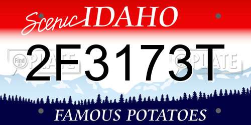 2F3173T Idaho License Plate