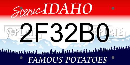 2F32B0 Idaho License Plate