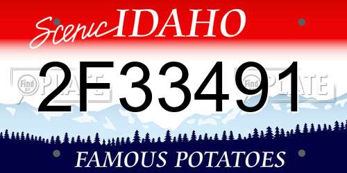 2F33491 Idaho License Plate