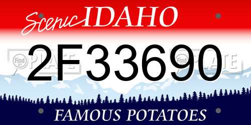 2F33690 Idaho License Plate
