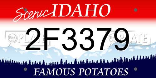 2F3379 Idaho License Plate