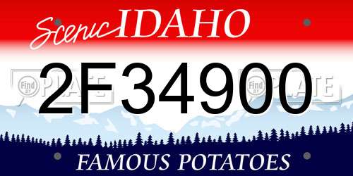 2F34900 Idaho License Plate