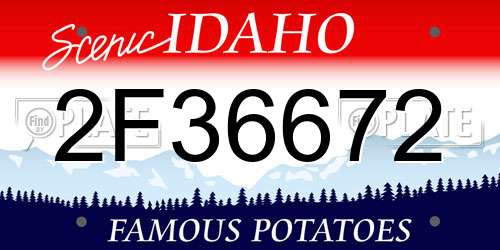 2F36672 Idaho License Plate