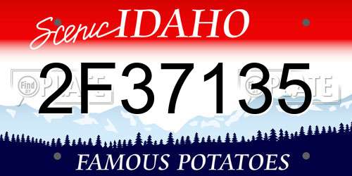 2F37135 Idaho License Plate