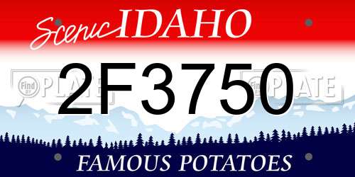 2F3750 Idaho License Plate