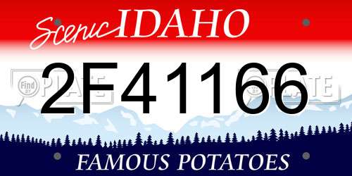 2F41166 Idaho License Plate