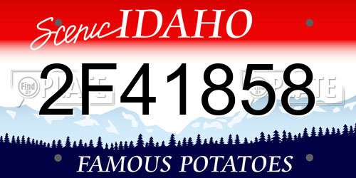 2F41858 Idaho License Plate