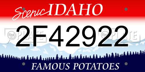 2F42922 Idaho License Plate