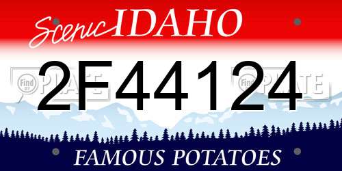 2F44124 Idaho License Plate