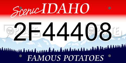 2F44408 Idaho License Plate